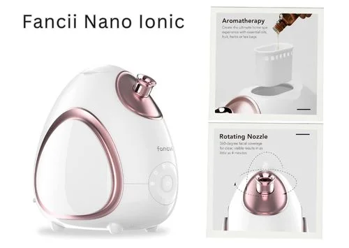 Fancii Nano Ionic Facial Steamer Hot & Cool with Aromatherapy and 6 Spa  Settings – 30 Min Steam Time - Professional Home Face Sauna for  Moisturizing 