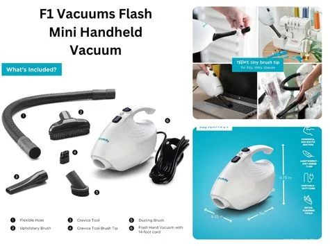 F1 Vacuums Flash Mini Handheld Vacuum