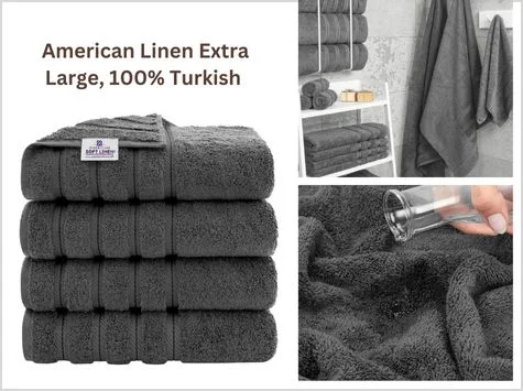 American Linen Extra Large 100% Turkish Cotton Bath Towel Set: